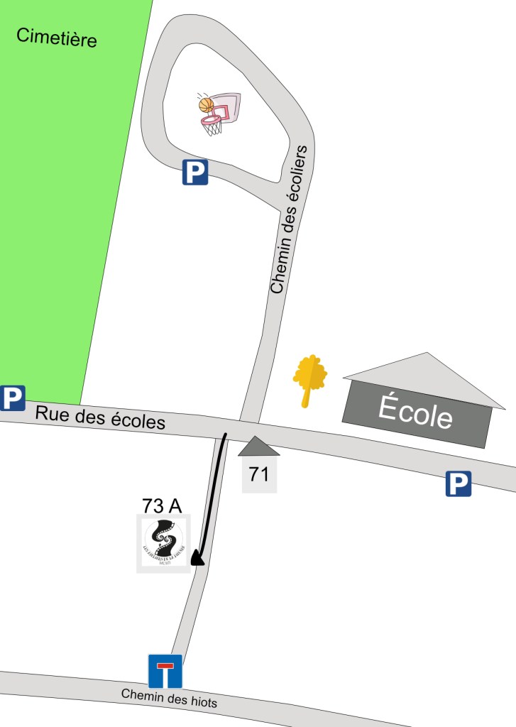 Plan pour arriver aux ateliers